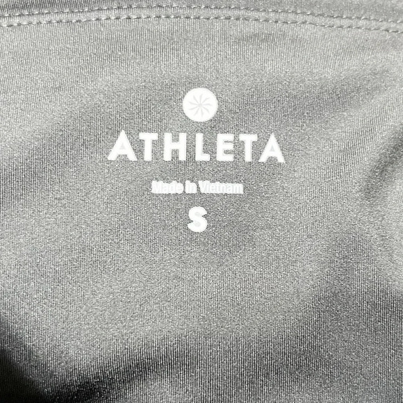 Athleta Black and White Cropped Leggings with Laser Cut Details Women's Small - Picture 5 of 7